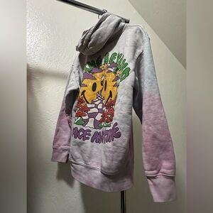 Market X Smiley Light Gray Hooded Sweatshirt with Yellow Logo Tag